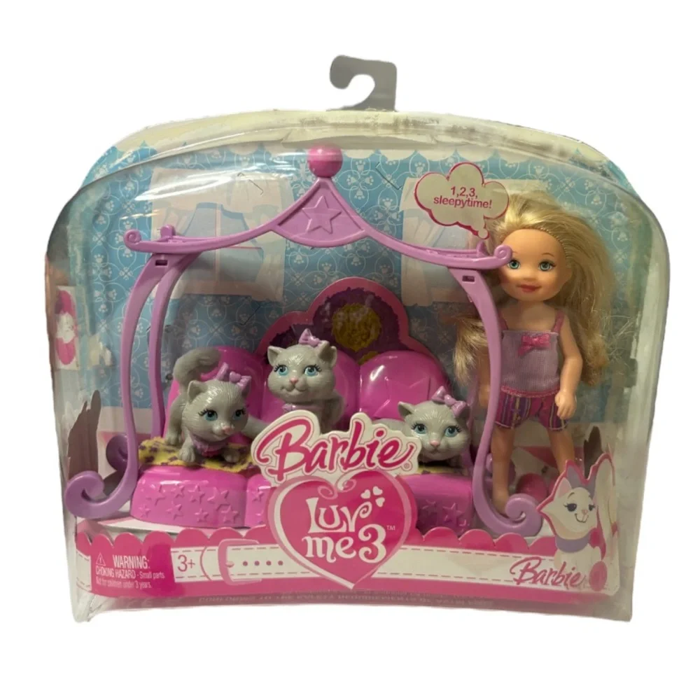 Barbie Kitty Sleepover Luv Me 3 Kittens Vintage Toys Miniatures Doll Accessories